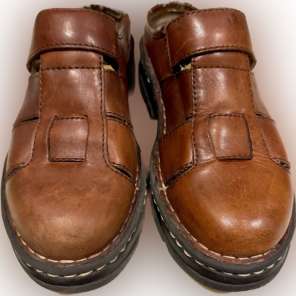 Vintage Earth Shoe Leather Harriet Lug Sole Mule Brown Sz8!worn only a few times - Picture 2 of 6